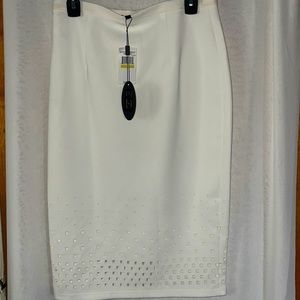 White cloud cut out skirt